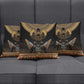 Ancient Egypt Scarab Beetle Pillow Cover Hieroglyphs Alphabet Pattern