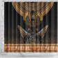 Ancient Egypt Scarab Beetle Shower Curtain Hieroglyphs Alphabet Pattern