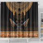 Ancient Egypt Scarab Beetle Shower Curtain Hieroglyphs Alphabet Pattern