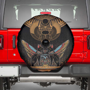 Ancient Egypt Scarab Beetle Spare Tire Cover Hieroglyphs Alphabet Pattern