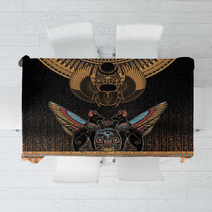 Ancient Egypt Scarab Beetle Tablecloth Hieroglyphs Alphabet Pattern