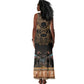 Ancient Egypt Scarab Beetle Tank Maxi Dress Hieroglyphs Alphabet Pattern