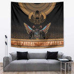 Ancient Egypt Scarab Beetle Tapestry Hieroglyphs Alphabet Pattern