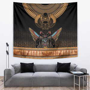 Ancient Egypt Scarab Beetle Tapestry Hieroglyphs Alphabet Pattern