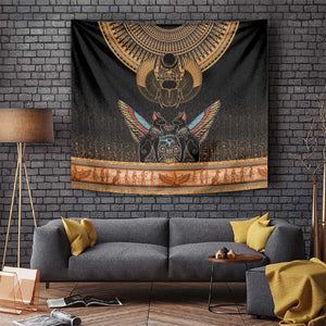 Ancient Egypt Scarab Beetle Tapestry Hieroglyphs Alphabet Pattern