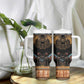 Ancient Egypt Scarab Beetle Tumbler With Handle Hieroglyphs Alphabet Pattern