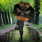 Ancient Egypt Scarab Beetle Umbrella Hieroglyphs Alphabet Pattern