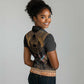 Ancient Egypt Scarab Beetle Women Polo Shirt Hieroglyphs Alphabet Pattern