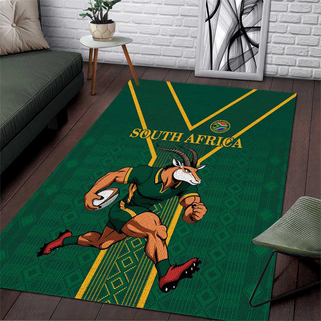 South Africa Rugby Area Rug Go Springboks - African Pride