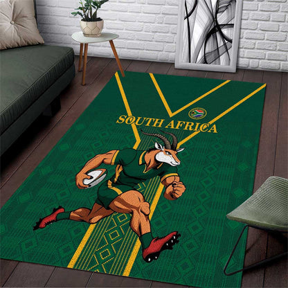 South Africa Rugby Area Rug Go Springboks - African Pride