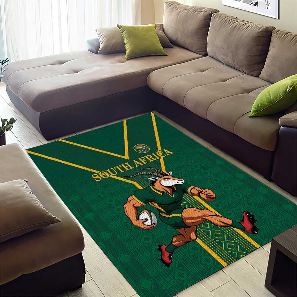 South Africa Rugby Area Rug Go Springboks - African Pride