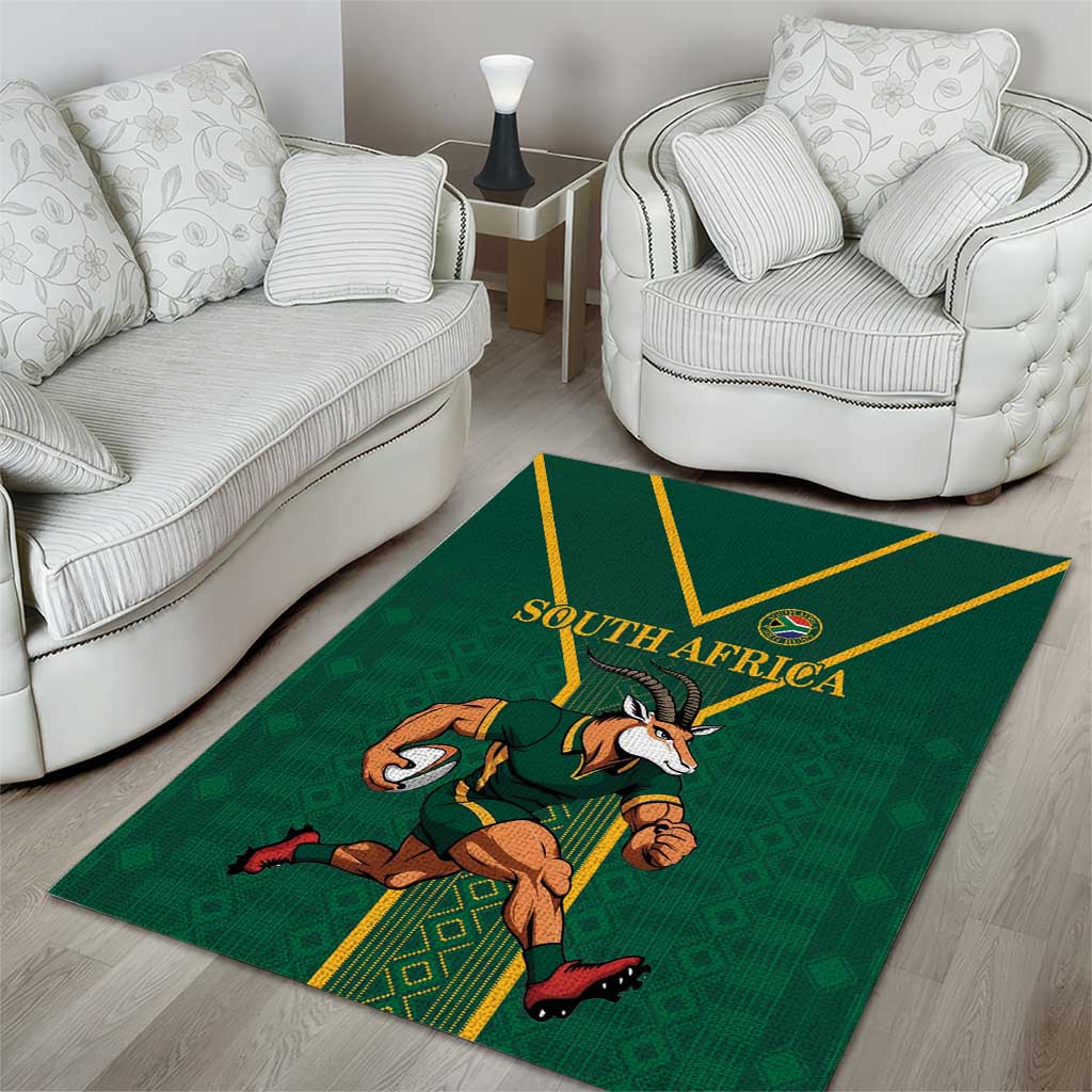 South Africa Rugby Area Rug Go Springboks - African Pride