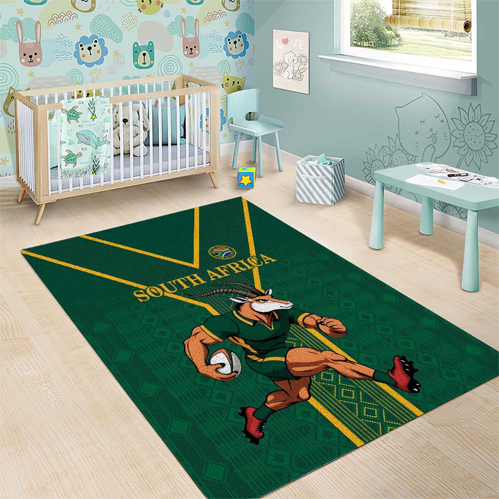 South Africa Rugby Area Rug Go Springboks - African Pride