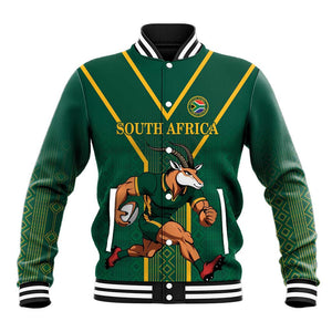 Custom South Africa Rugby Baseball Jacket Go Springboks - African Pride