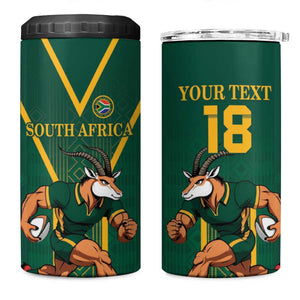 Custom South Africa Rugby 4 in 1 Can Cooler Tumbler Go Springboks - African Pride