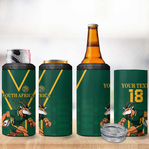Custom South Africa Rugby 4 in 1 Can Cooler Tumbler Go Springboks - African Pride