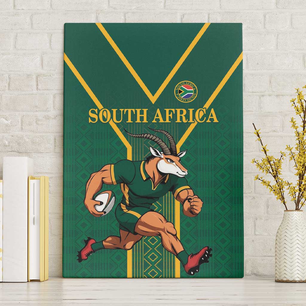 South Africa Rugby Canvas Wall Art Go Springboks - African Pride