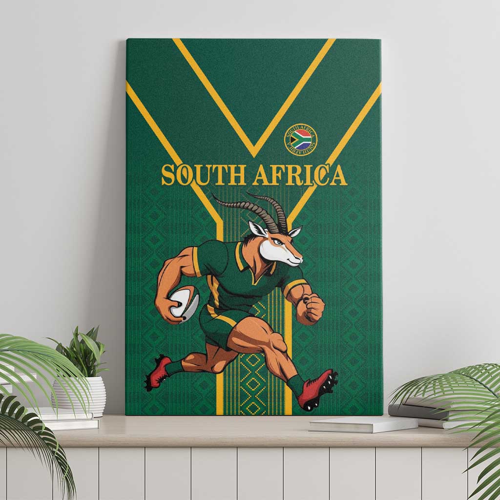 South Africa Rugby Canvas Wall Art Go Springboks - African Pride