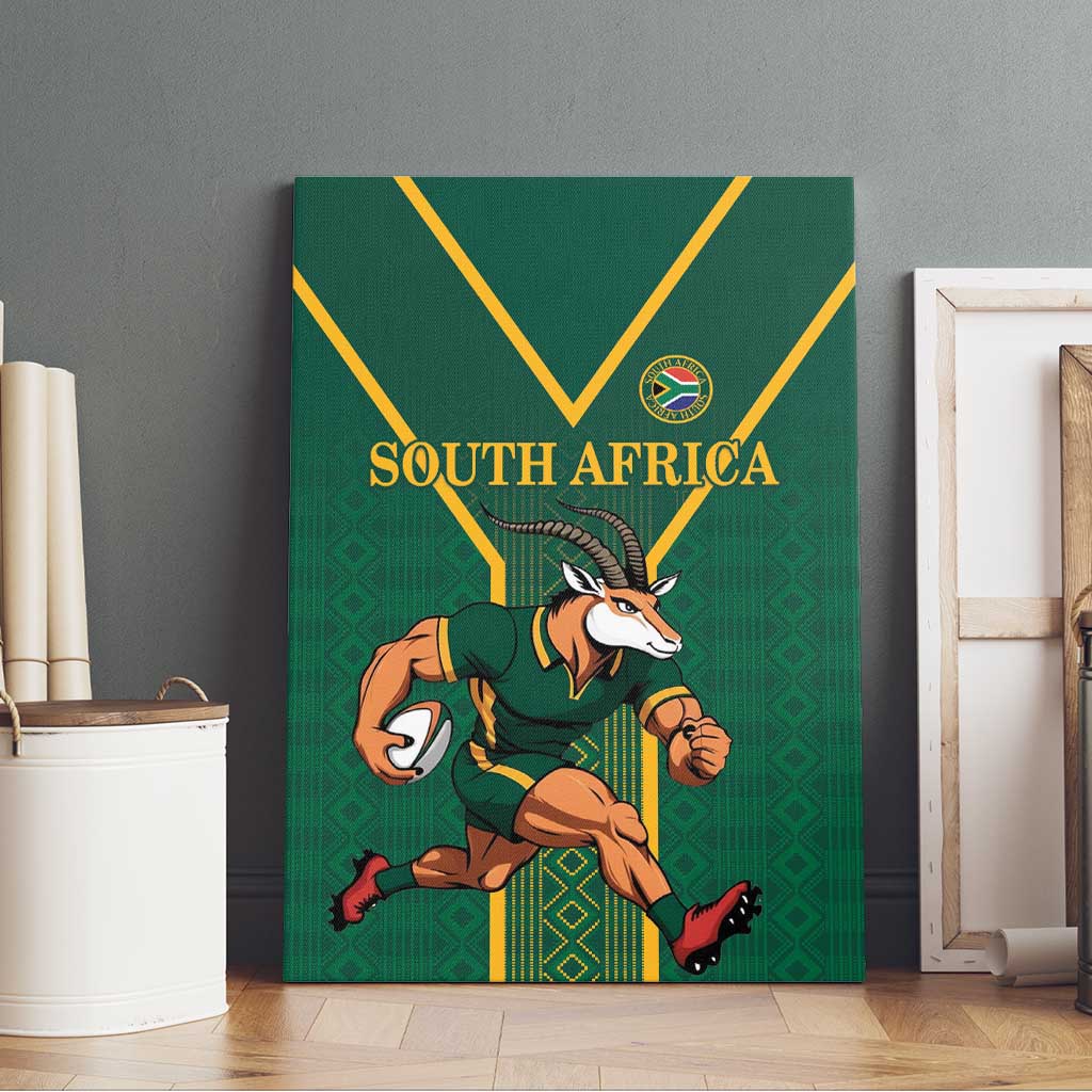 South Africa Rugby Canvas Wall Art Go Springboks - African Pride