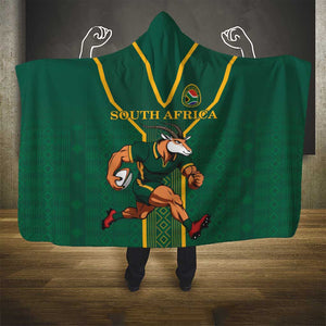 South Africa Rugby Hooded Blanket Go Springboks - African Pride