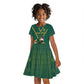 Custom South Africa Rugby Kid Short Sleeve Dress Go Springboks LT18