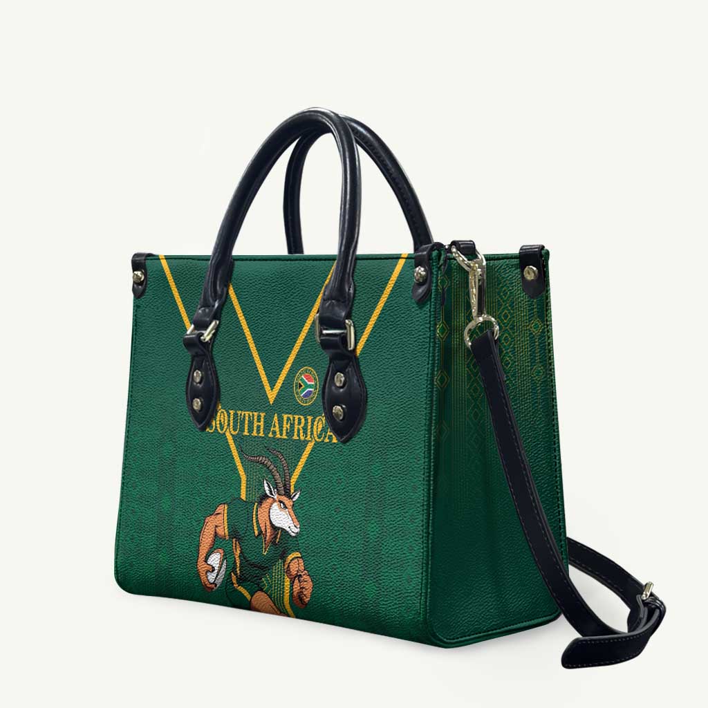 South Africa Rugby Leather Bag Go Springboks - African Pride