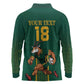 Custom South Africa Rugby Long Sleeve Polo Shirt Go Springboks - African Pride