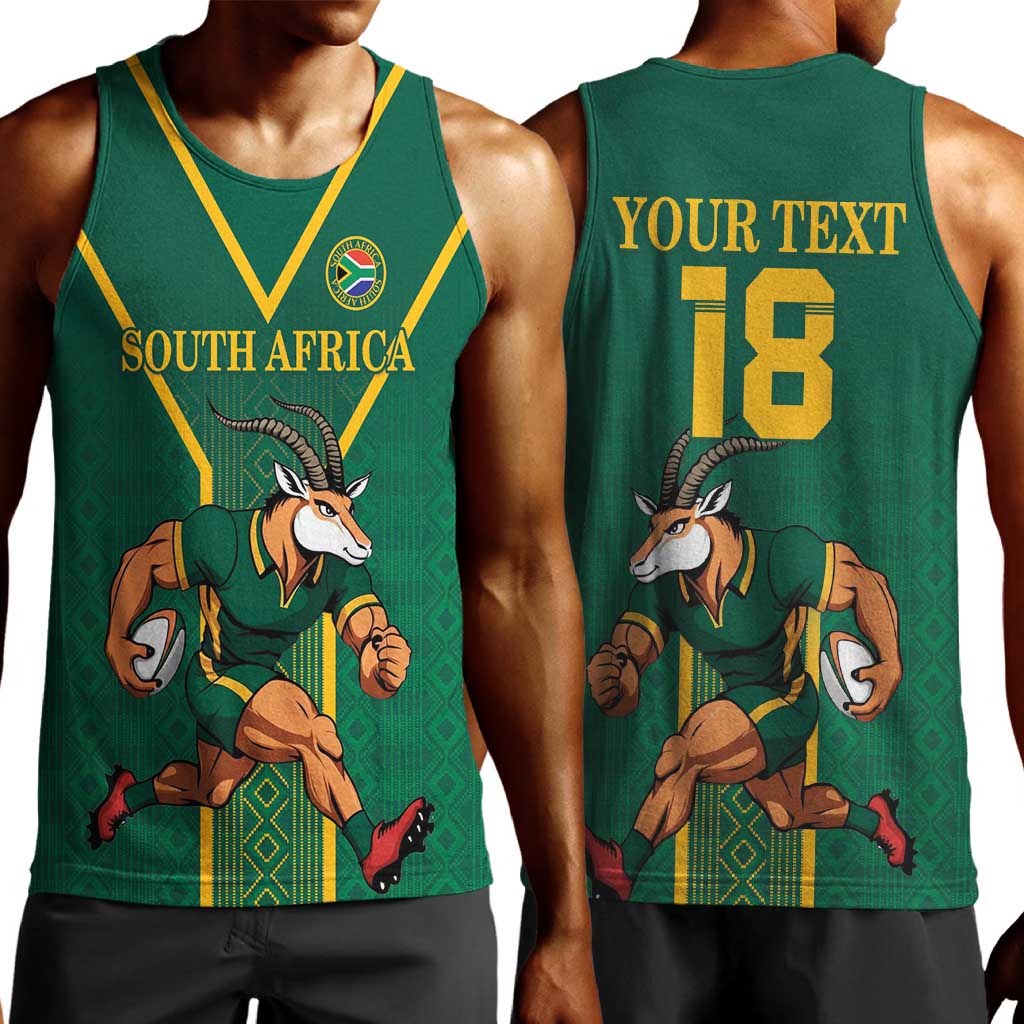 Custom South Africa Rugby Men Tank Top Go Springboks - African Pride
