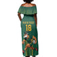 Custom South Africa Rugby Off Shoulder Maxi Dress Go Springboks - African Pride