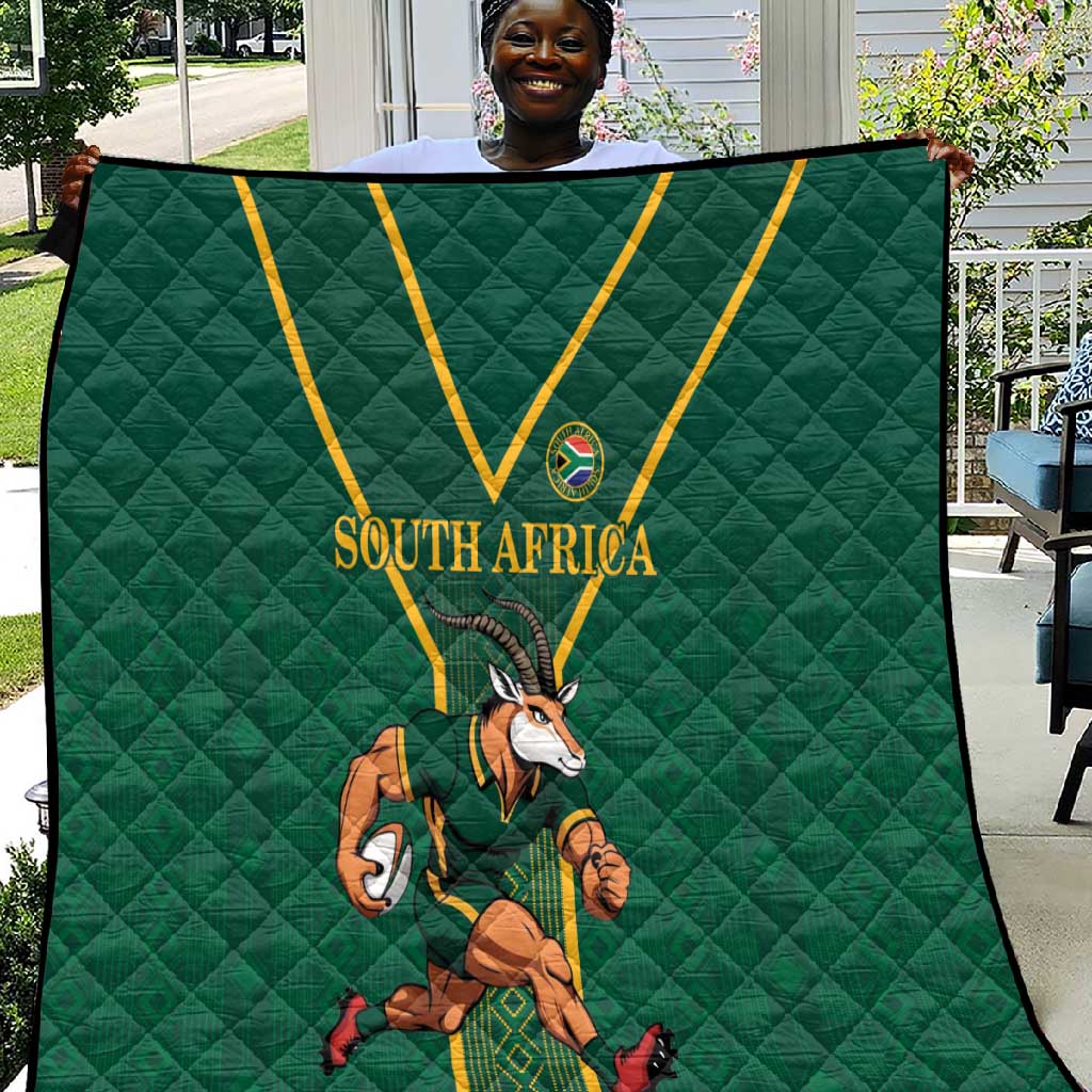 South Africa Rugby Quilt Go Springboks - African Pride