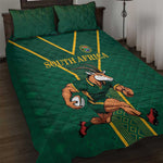 South Africa Rugby Quilt Bed Set Go Springboks - African Pride