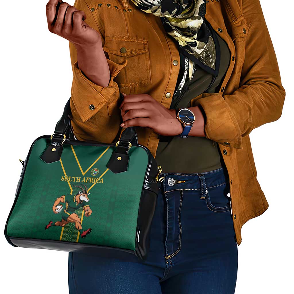 South Africa Rugby Shoulder Handbag Go Springboks - African Pride