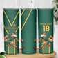 Custom South Africa Rugby Skinny Tumbler Go Springboks - African Pride