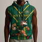 Custom South Africa Rugby Sleeveless Zip Hoodie Go Springboks - African Pride