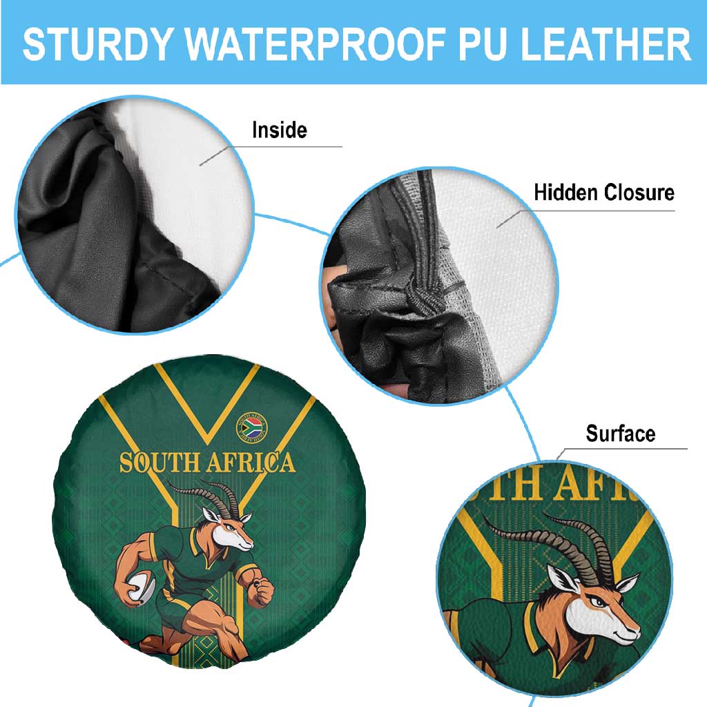 South Africa Rugby Spare Tire Cover Go Springboks - African Pride