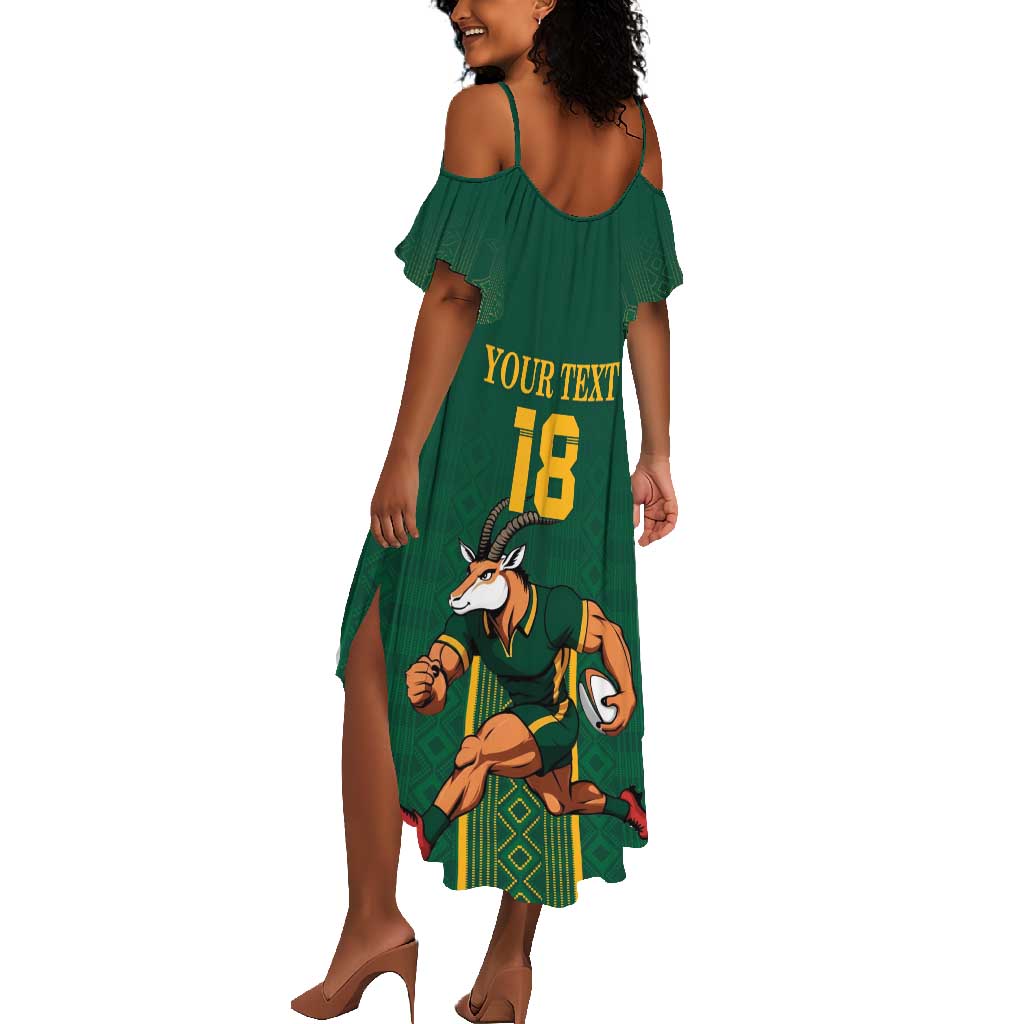 Custom South Africa Rugby Summer Maxi Dress Go Springboks LT18