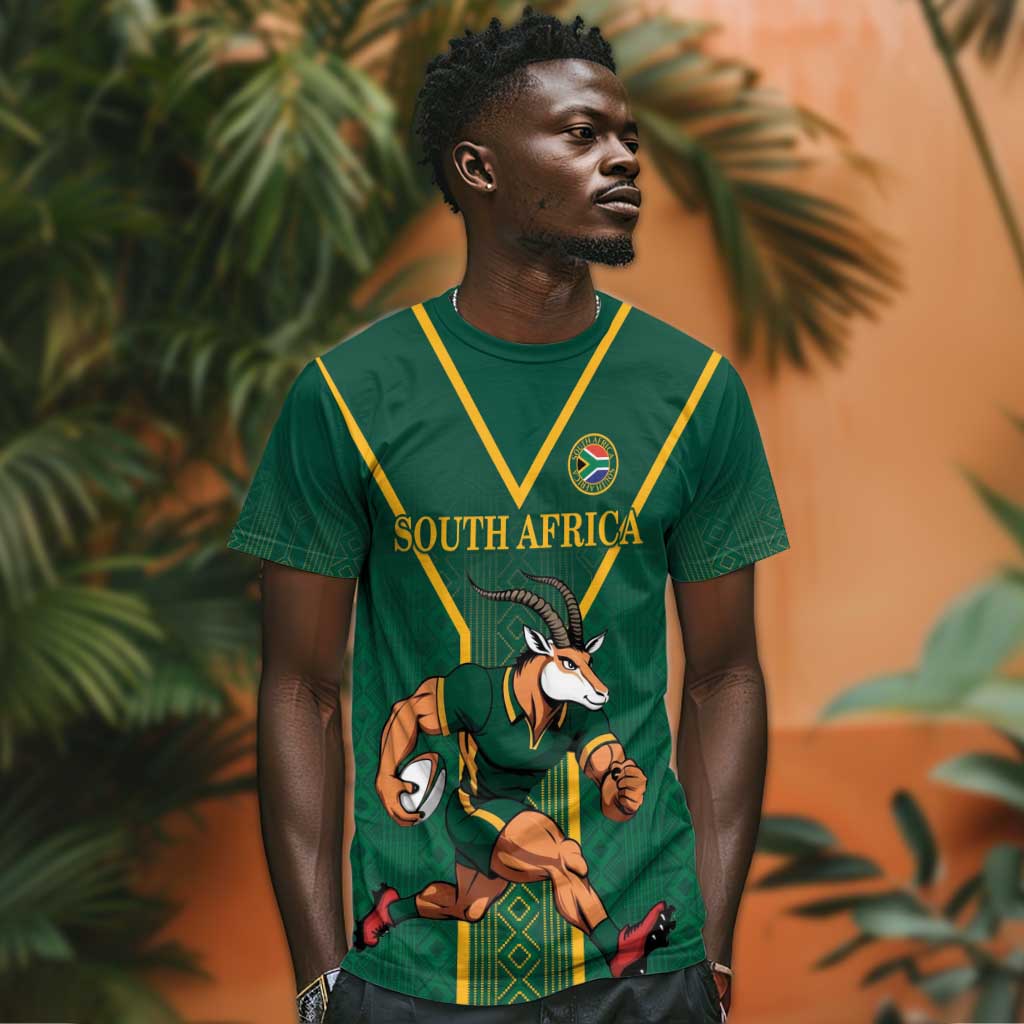 Custom South Africa Rugby T shirt Go Springboks - African Pride