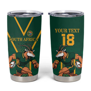 Custom South Africa Rugby Tumbler Cup Go Springboks - African Pride