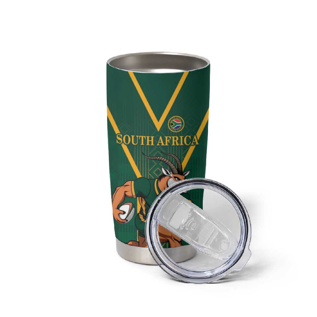 Custom South Africa Rugby Tumbler Cup Go Springboks - African Pride