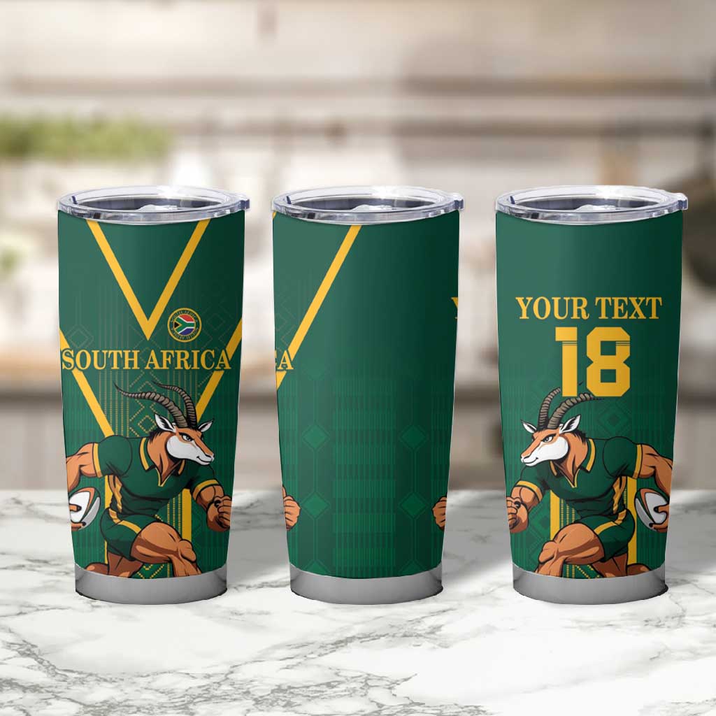 Custom South Africa Rugby Tumbler Cup Go Springboks - African Pride