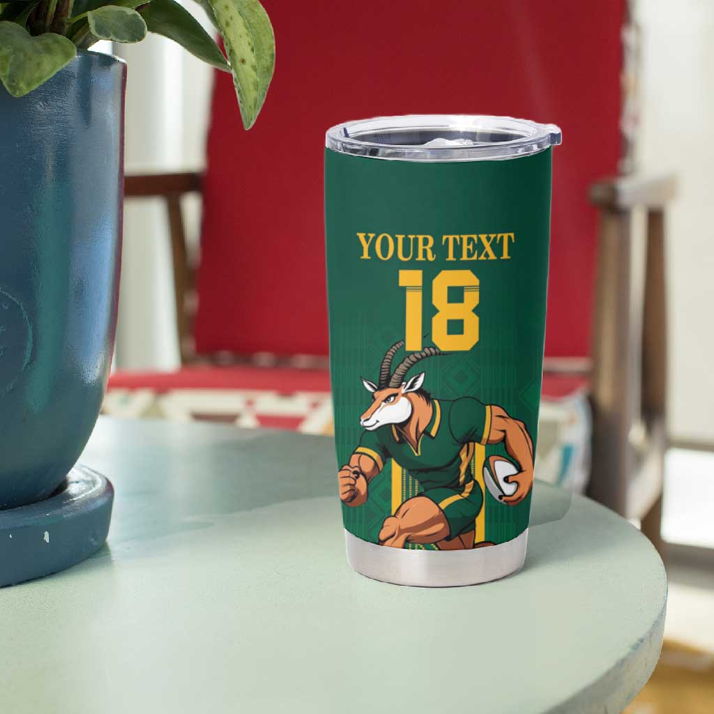 Custom South Africa Rugby Tumbler Cup Go Springboks - African Pride