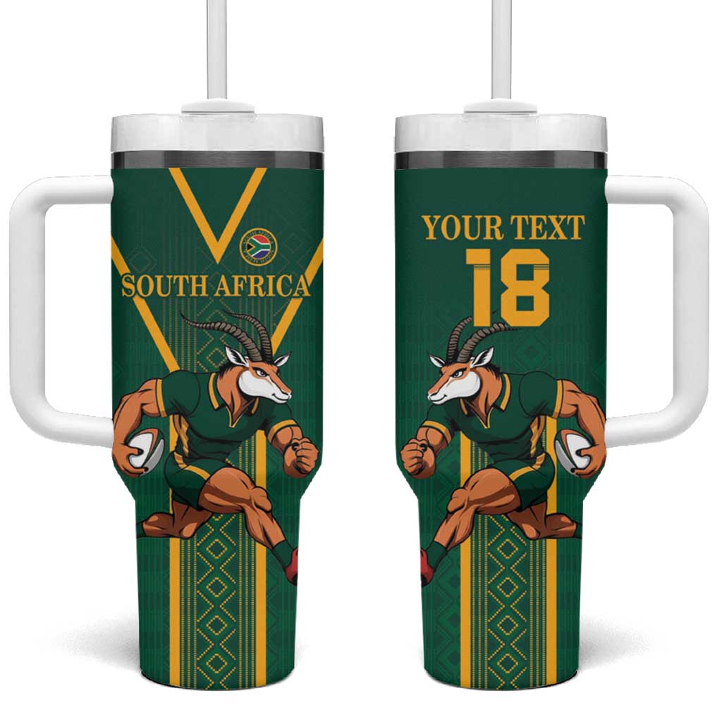 Custom South Africa Rugby Tumbler With Handle Go Springboks - African Pride