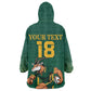 Custom South Africa Rugby Wearable Blanket Hoodie Go Springboks - African Pride