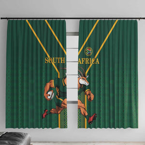 South Africa Rugby Window Curtain Go Springboks - African Pride