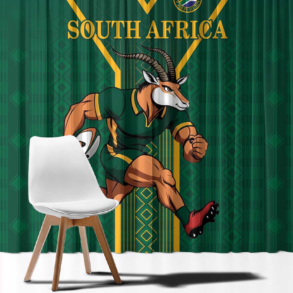 South Africa Rugby Window Curtain Go Springboks - African Pride