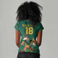 Custom South Africa Rugby Women V-Neck T-Shirt Go Springboks LT18