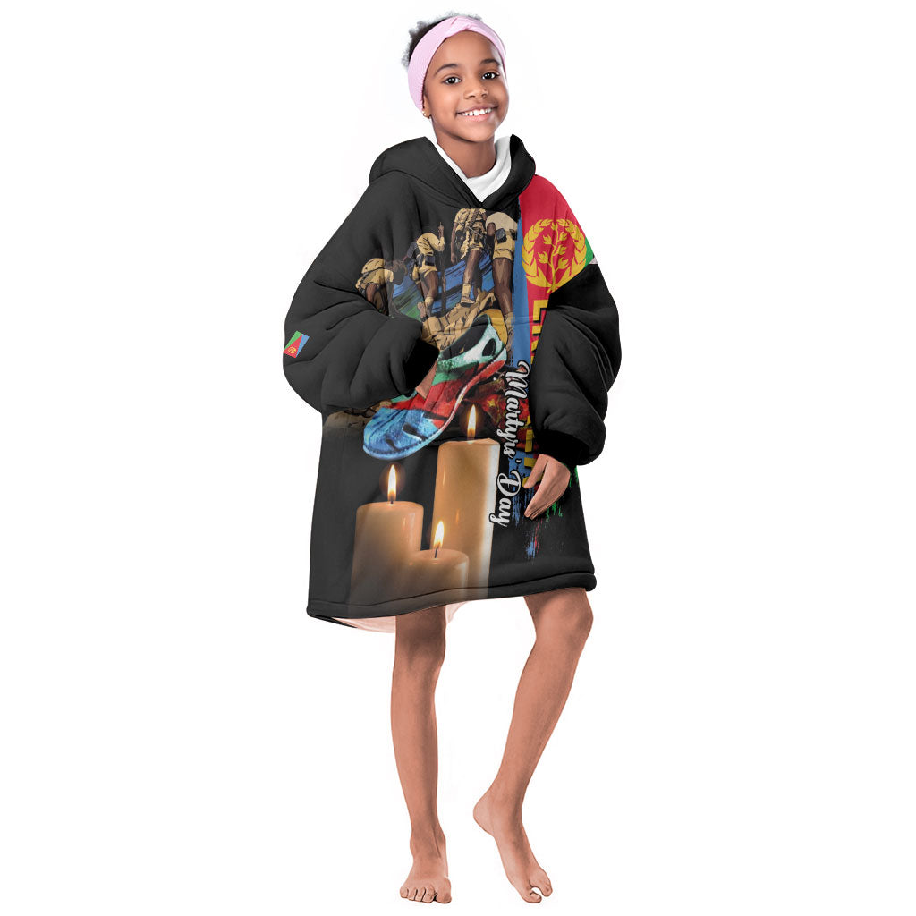 Personalized Eritrea Martyrs Day Kid Wearable Blanket Hoodie Honoring the Fallen