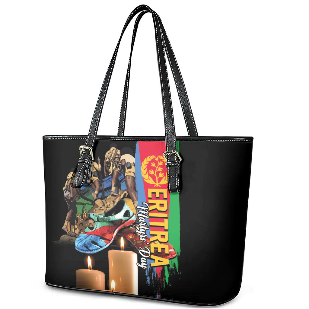 Eritrea Martyrs Day Leather Tote Bag Honoring the Fallen