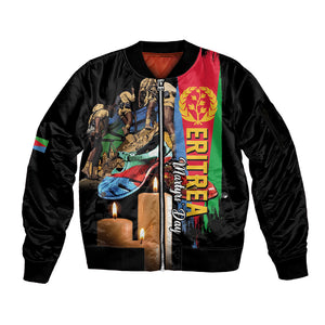 Personalized Eritrea Martyrs Day Sleeve Zip Bomber Jacket Honoring the Fallen