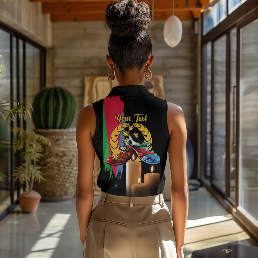 Personalized Eritrea Martyrs Day Women Sleeveless Polo Shirt Honoring the Fallen